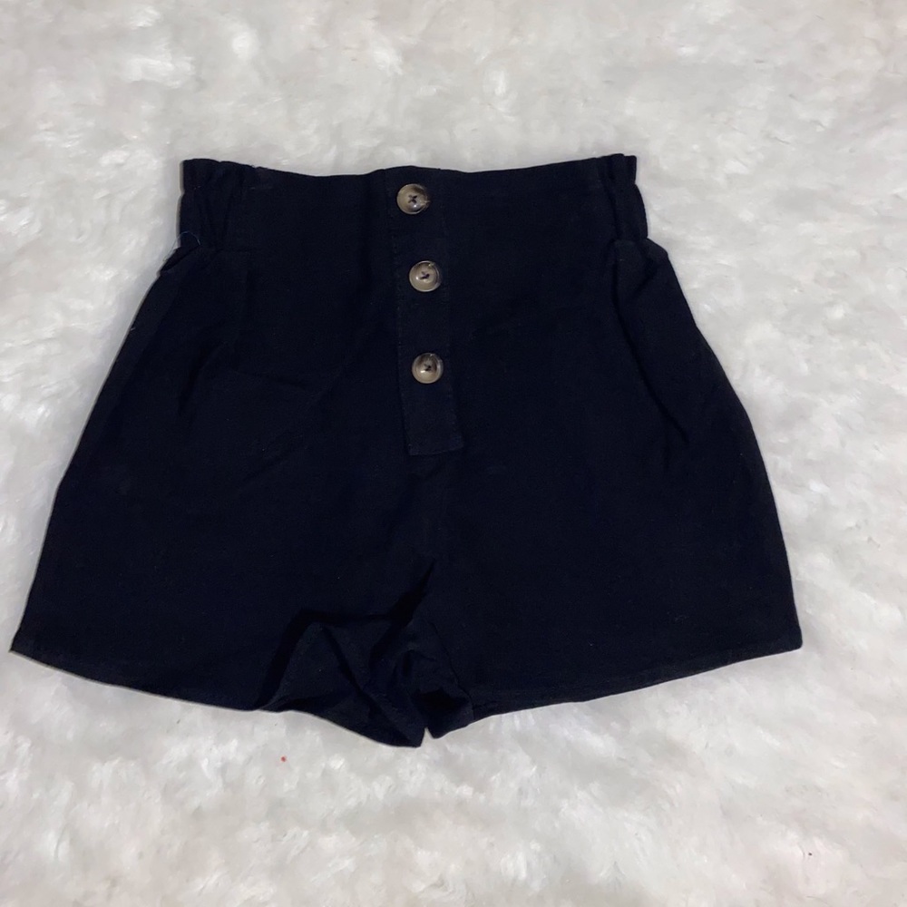 High Waist Black Shorts